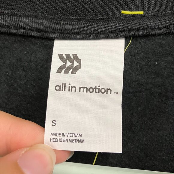 All in Motion Women's Small Black Core Fleece Pullover 1/2 Zip Sweatshirt Pocket - Picture 6 of 16